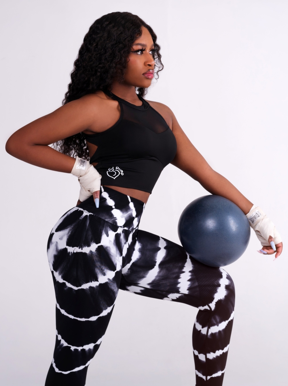 μαύρο γυναικείο αθλητικό κολάν με διαμορφωτικό αποτέλεσμα