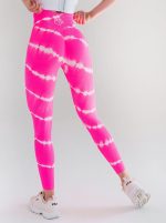 Shaping pink high waisted leggings for fitness