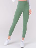 Green women's leggings for yoga and fitness