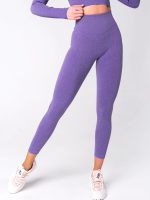 Purple thick fabric leggings Peach Pump