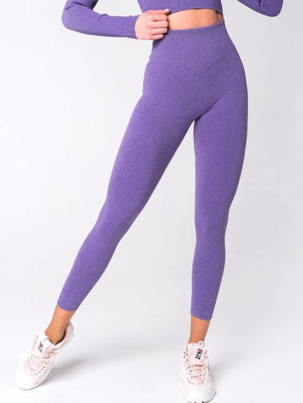 Purple thick fabric leggings Peach Pump