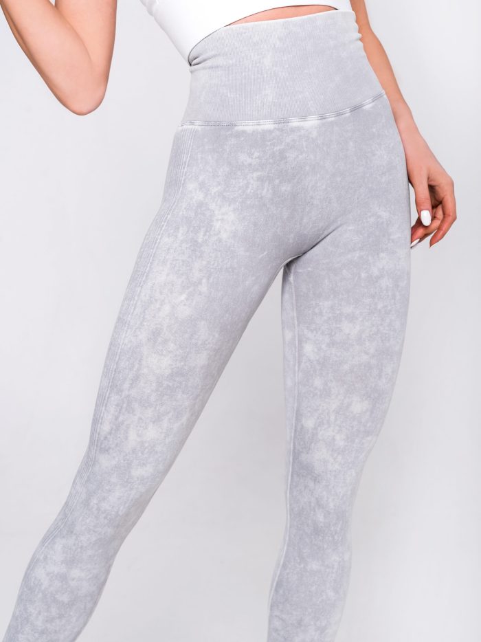 világosszürke női leggings jógá és fitnesz gyakorlására