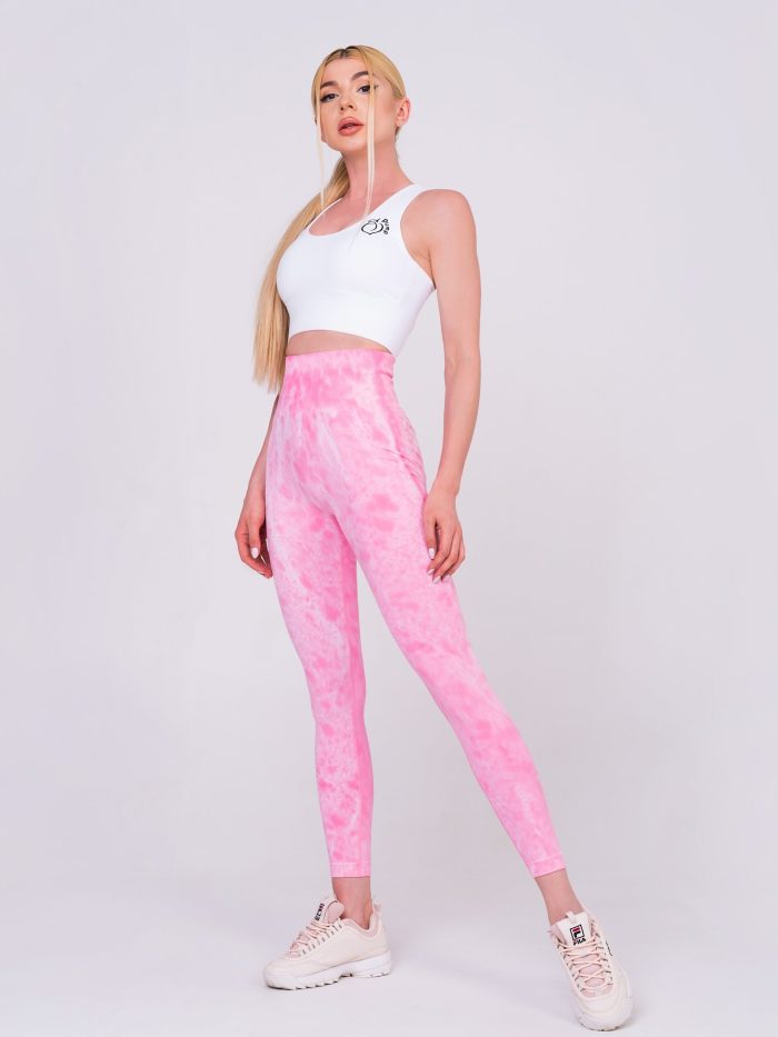 Women's gyms leggings in pink, bum sculpting