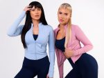 Women's sports jacket in blue to pink Peach Pump