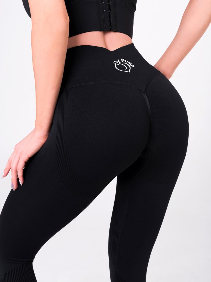 Black seamless leggings with shaping and lifting effect Peach Pump