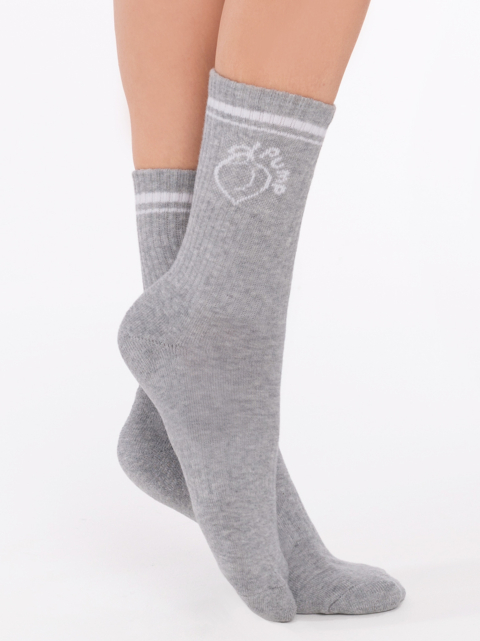 Women’s grey Peach Pump sports socks