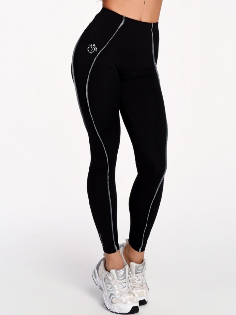 Black Sports Leggings Peach Pump with 3D Shaping Seams