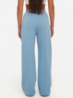 Light blue cotton-blend joggers with a comfortable relaxed fit.